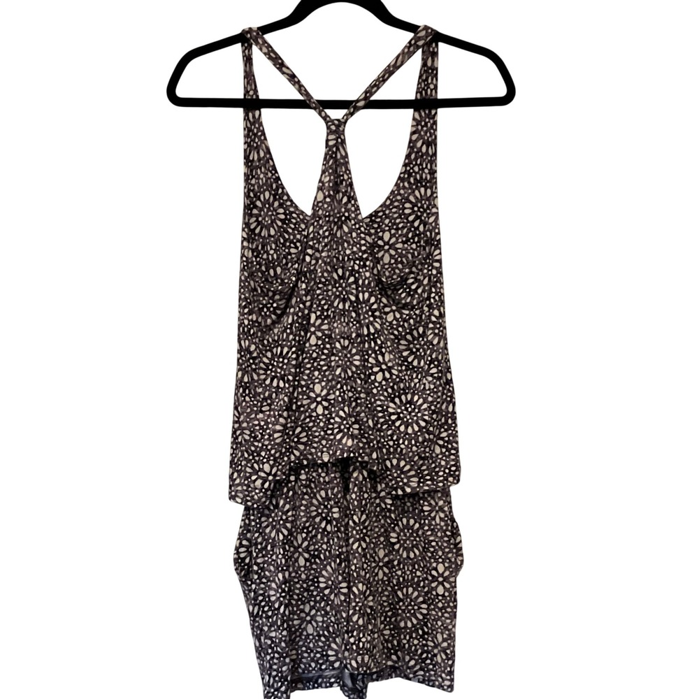 Splendid Purple Floral Racerback Popover Romper Shorts Size S/P - Picture 2 of 7
